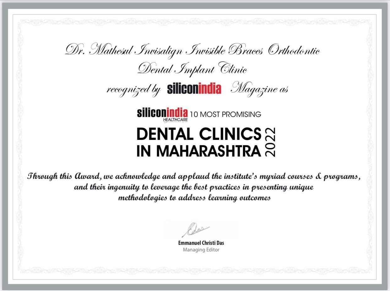 Dr Ashish Mathesul - Advanced Orthodontics Certificate