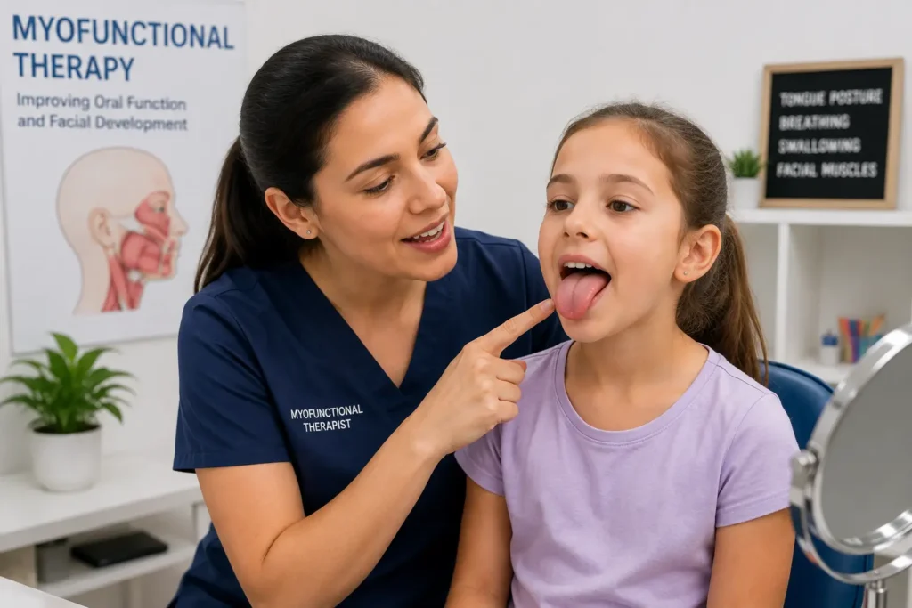 Myofunctional therapy for improving oral muscle function