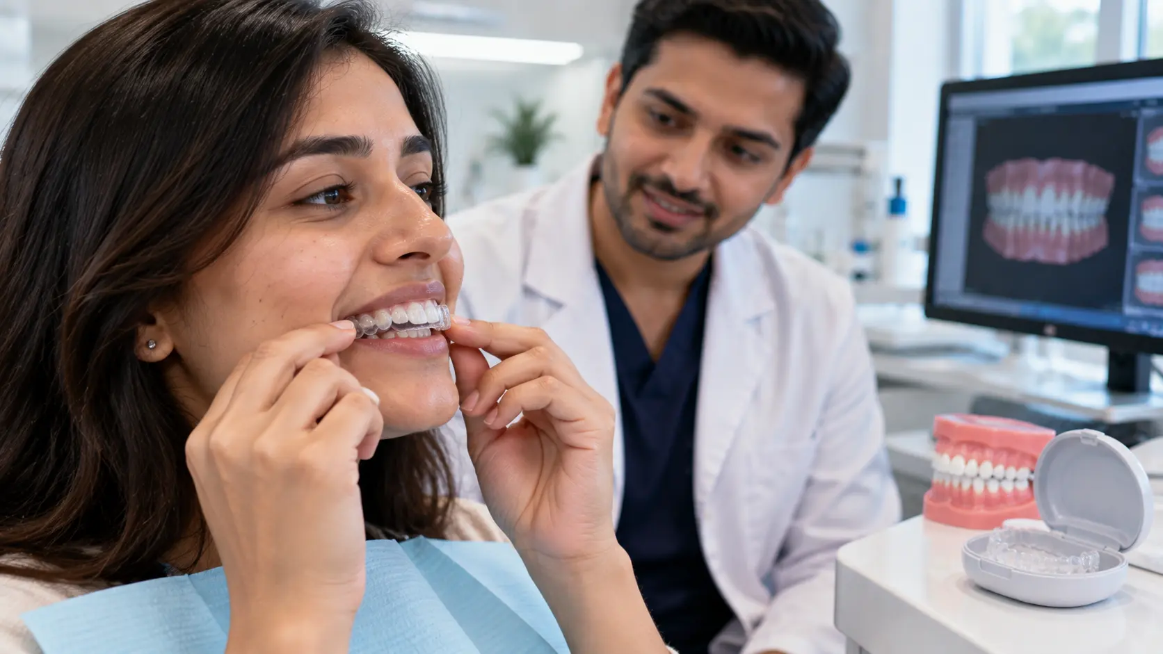 Invisalign treatment for overbite and crooked teeth